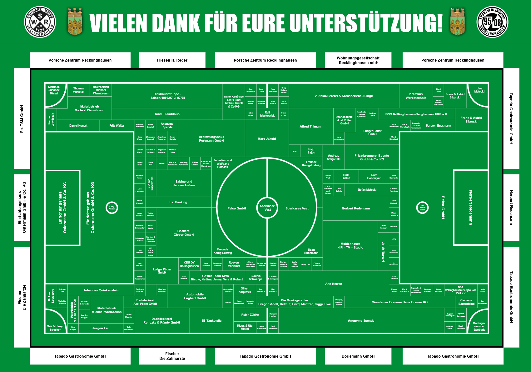 Spendenwand mit Layout Spendenwand mit Layout
